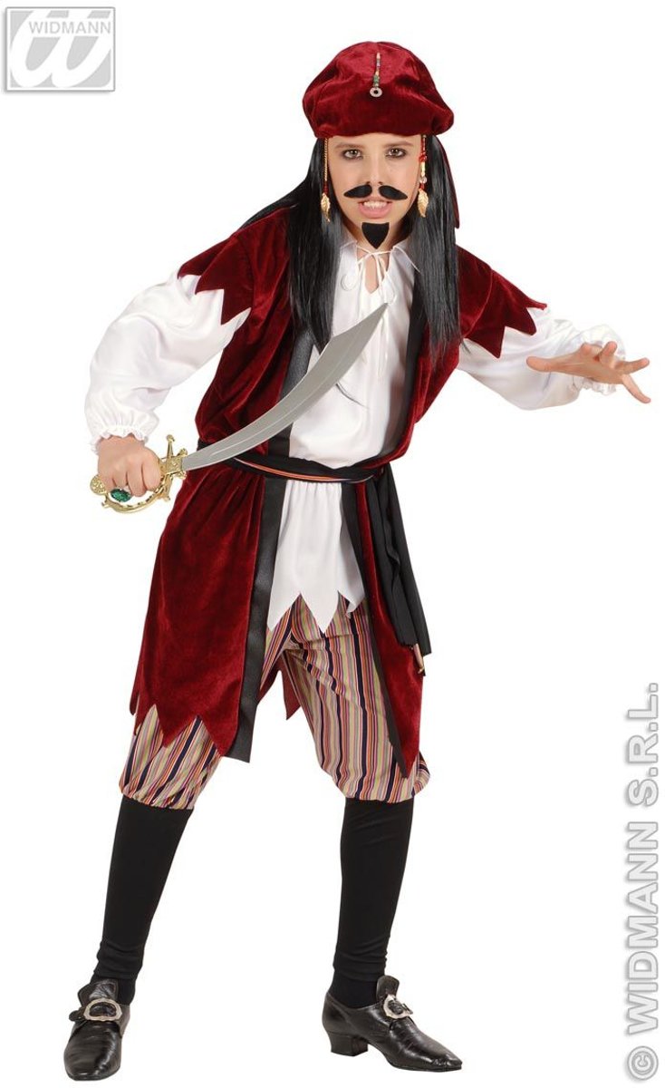 Pirates Of The Carribean Kostuum | Carribean Piratenjongen Jack Sparrow Kostuum | Maat 128 | Carnaval kostuum | Verkleedkleding